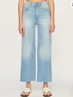 DL 1961 Hepburn High Rise Cropped Wide Leg Jeans